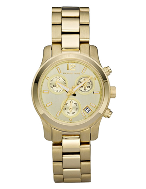 Buy Shop Michael Kors Runway Gold Dial Gold Steel Strap Watch for Women - MK5384 USA Online