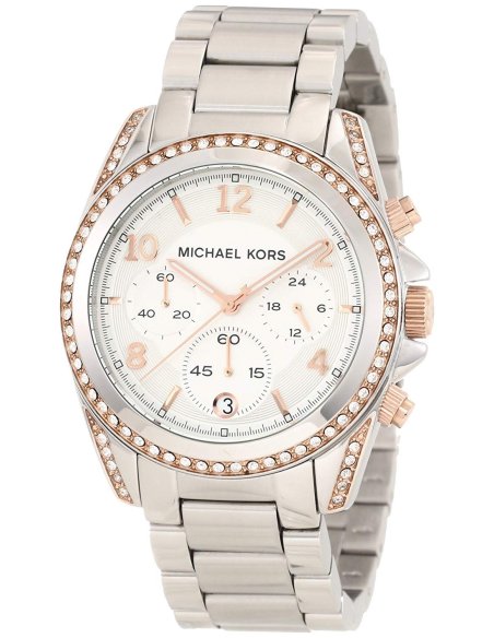 Buy Shop Michael Kors Blair Chronograph Silver Dial Silver Steel Strap Watch for Women - MK5459 USA Online