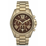 Buy Shop Michael Kors Bradshaw Brown Dial Gold Steel Strap Watch for Women - MK5502 USA Online