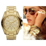 Buy Shop Michael Kors Bradshaw Gold Dial Gold Steel Strap Watch for Women - MK5605 USA Online