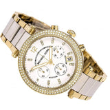 Buy Shop Michael Kors Parker Chronograph Silver Dial Two Tone Steel Strap Watch For Women - MK5687 USA Online
