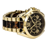 Buy Shop Michael Kors Bradshaw Chronograph Brown Dial Two Tone Steel Strap Watch For Women - MK5696 USA Online