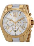 Buy Shop Michael Kors Bradshaw Chronograph White Dial Two Tone Steel Strap Watch For Women - MK5743 USA Online