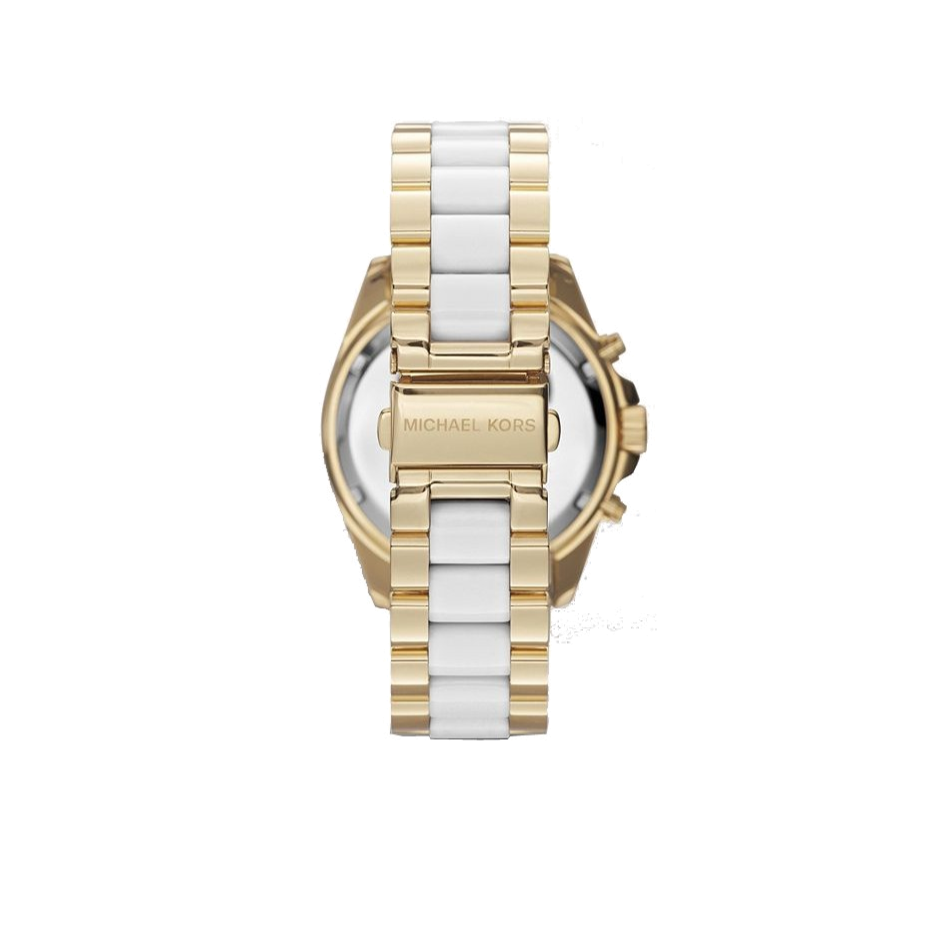 Buy Shop Michael Kors Bradshaw Chronograph White Dial Two Tone Steel Strap Watch For Women - MK5743 USA Online