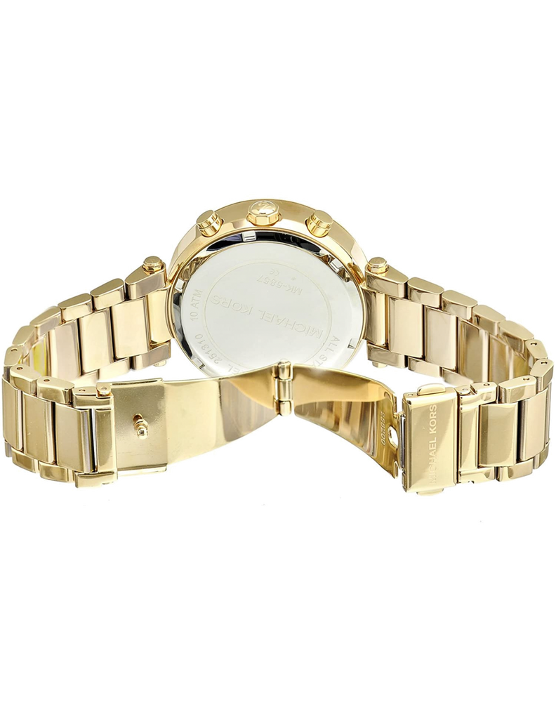 Buy Shop Michael Kors Parker Gold Dial Gold Steel Strap Watch for Women - MK5856 USA Online