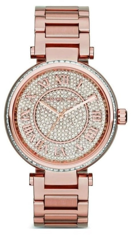 Buy Shop Michael Kors Skylar Rose Gold Dial Rose Gold Steel Strap Watch for Women - MK5868 USA Online