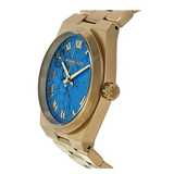 Buy Shop Michael Kors Channing Turquoise Dial Gold Steel Strap Watch For Women - MK5894 USA Online
