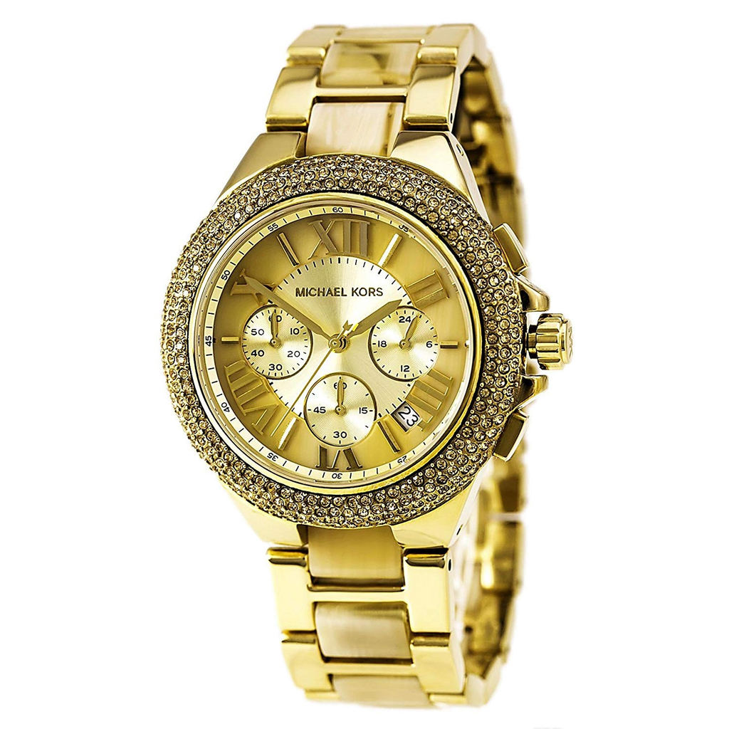 Buy Shop Michael Kors Camille Gold Dial Gold Steel Strap Watch for Women - MK5902 USA Online