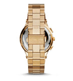 Buy Shop Michael Kors Wyatt Chronograph White Dial Gold Steel Strap Watch For Women - MK5933 USA Online