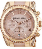 Buy Shop Michael Kors Blair Chronograph Rose Gold Dial Two Tone Steel Strap Watch for Women - MK5943 USA Online