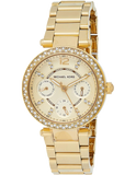 Buy Shop Michael Kors Parker White Dial Gold Steel Strap Watch for Women - MK6056 USA Online