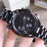 Buy Shop Michael Kors Bradshaw Chronograph Black Dial Black Steel Strap Watch For Women - MK6058 USA Online