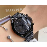 Buy Shop Michael Kors Bradshaw Chronograph Black Dial Black Steel Strap Watch For Women - MK6058 USA Online