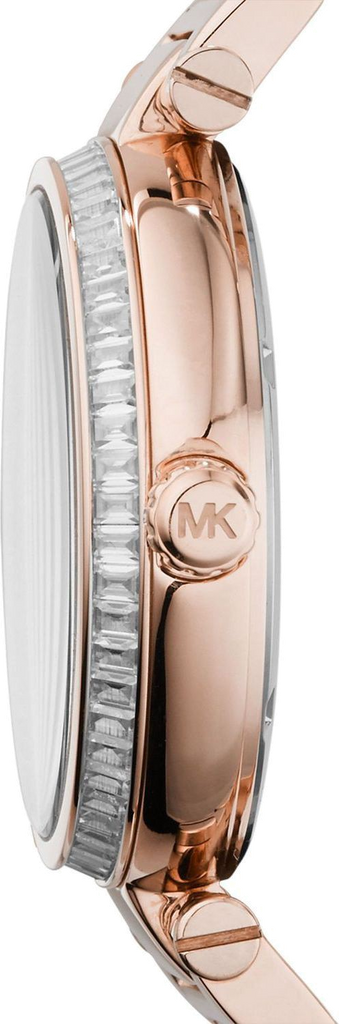 Buy Shop Michael Kors Skylar Maroon Dial Rose Gold Steel Strap Watch for Women - MK6086 USA Online
