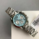Buy Shop Michael Kors Bradshaw Chronograph Blue Dial Silver Steel Strap Watch For Women - MK6098 USA Online