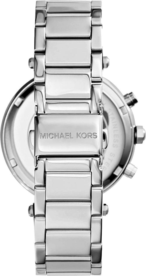 Buy Shop Michael Kors Parker Chronograph Blue Dial Silver Steel Strap Watch for Women - MK6117 USA Online