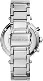 Buy Shop Michael Kors Parker Chronograph Blue Dial Silver Steel Strap Watch for Women - MK6117 USA Online