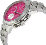 Buy Shop Michael Kors Runway Chronograph Pink Dial Silver Steel Strap Watch for Women - MK6160 USA Online