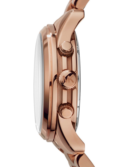 Buy Shop Michael Kors Runway Chronograph Purple Dial Rose Gold Steel Strap Watch For Women - MK6163 USA Online