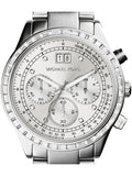 Buy Shop Michael Kors Brinkley Diamonds Silver Dial Silver Steel Strap Watch for Women - MK6186 USA Online