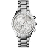 Buy Shop Michael Kors Brinkley Diamonds Silver Dial Silver Steel Strap Watch for Women - MK6186 USA Online