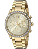 Buy Shop Michael Kors Brinkley Diamonds Gold Dial Gold Steel Strap Watch for Women - MK6187 USA Online