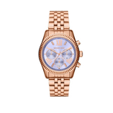 Buy Shop Michael Kors Lexington Purple Dial Rose Gold Steel Strap Watch For Women - MK6207 USA Online