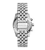 Michael Kors Lexington Chronograph Brown Dial Silver Steel Strap Watch For Women - MK6221