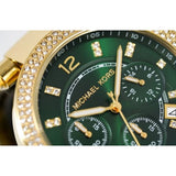 Buy Shop Michael Kors Parker Chronograph Green Dial Gold Steel Strap Watch for Women - MK6263 USA Online