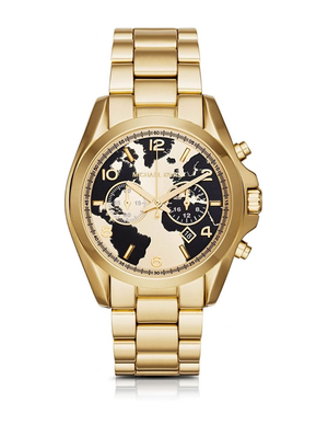 Buy Shop Michael Kors Bradshaw Stop Hunger Black Gold Dial Gold Steel Strap Watch for Women - MK6272 USA Online