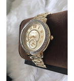 Buy Shop Michael Kors Madelyn Quartz Gold Dial Gold Steel Strap Watch For Women - MK6287 USA Online