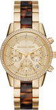 Buy Shop Michael Kors Ritz Gold Dial Two Tone Steel Strap Watch for Women - MK6322 USA Online