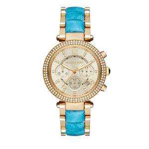 Buy Shop Michael Kors Parker Gold Dial Two Tone Steel Strap Watch for Women - MK6364 USA Online