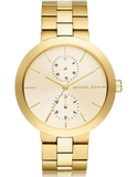Buy Shop Michael Kors Garner Quartz Gold Dial Gold Steel Strap Watch For Women - MK6408 USA Online
