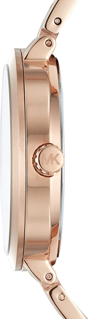 Buy Shop Michael Kors Garner Quartz Rose Gold Dial Rose Gold Steel Strap Watch For Women - MK6409 USA Online