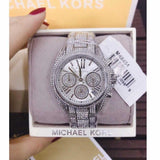Buy Shop Michael Kors Mini Bradshaw Crystals Silver Dial Silver Steel Strap Watch For Women - MK6454 USA Online