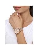 Buy Shop Michael Kors Briar Quartz Rose Gold Dial Rose Gold Steel Strap Watch For Women - MK6465 USA Online