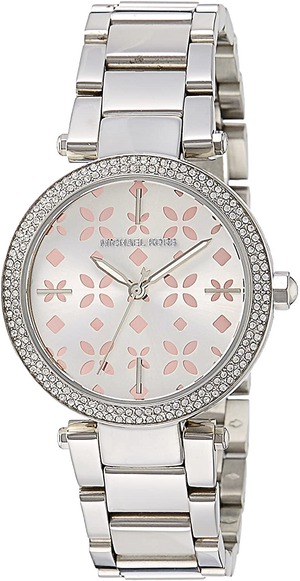 Buy Shop Michael Kors Parker Silver Dial Silver Stainless Steel Strap Watch for Women - MK6483 USA Online