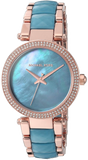 Buy Shop Michael Kors Parker Blue Mother of Pearl Dial Two Tone Steel Strap Watch for Women - MK6491 USA Online