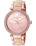 Buy Shop Michael Kors Parker Mother of Pearl Pink Dial Two Tone Steel Strap Watch for Women - MK6492 USA Online