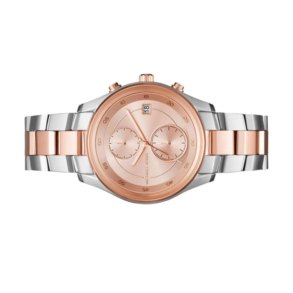 Buy Shop Michael Kors Blair Quartz Analog Rose Gold Dial Two Tone Steel Strap Watch For Women - MK6498 USA Online