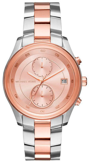 Buy Shop Michael Kors Blair Quartz Analog Rose Gold Dial Two Tone Steel Strap Watch For Women - MK6498 USA Online
