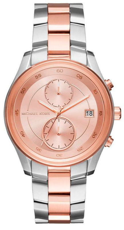 Buy Shop Michael Kors Blair Quartz Analog Rose Gold Dial Two Tone Steel Strap Watch For Women - MK6498 USA Online