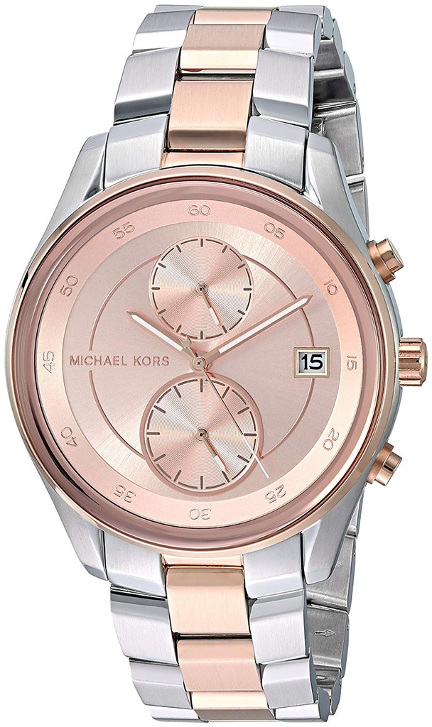 Buy Shop Michael Kors Blair Quartz Analog Rose Gold Dial Two Tone Steel Strap Watch For Women - MK6498 USA Online