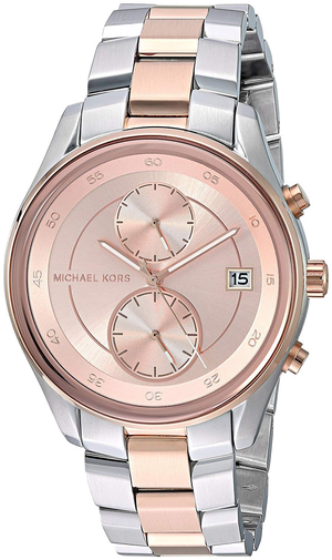 Buy Shop Michael Kors Blair Quartz Analog Rose Gold Dial Two Tone Steel Strap Watch For Women - MK6498 USA Online