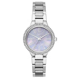 Buy Shop Michael Kors Taryn Mother of Pearl Purple Dial Silver Steel Strap Watch For Women - MK6562 USA Online