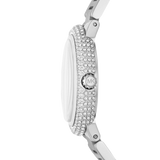 Buy Shop Michael Kors Taryn Mother of Pearl Purple Dial Silver Steel Strap Watch For Women - MK6562 USA Online