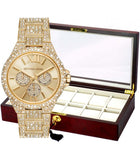 Buy Shop Michael Kors Camille Pavé Crystals Gold Dial Gold Steel Strap Watch for Women - MK6958 USA Online
