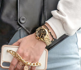 Buy Shop Michael Kors Bradshaw Chronograph Black Dial Gold Steel Strap Watch For Women - MK6959 USA Online