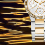 Buy Shop Michael Kors Camille Multifunction Silver Dial Two Tone Steel Strap Watch For Women - MK6982 USA Online